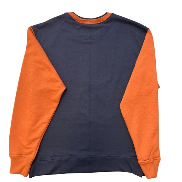 Navy and Orange Champion Crewneck Sweater - Picture 3 of 8